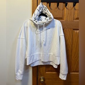 Nike Women’s White Crop Hoodie | size XXL